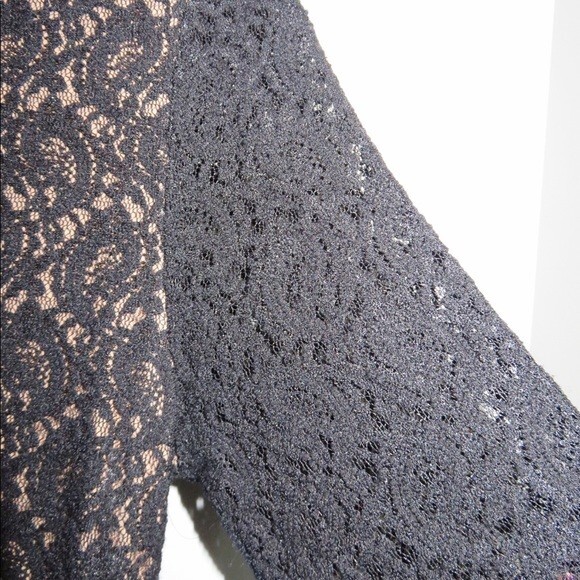 Lovers + Friends Dress Black Sway Bodycon Lace Fitted Mini Cocktail Cut Out - Picture 8 of 10